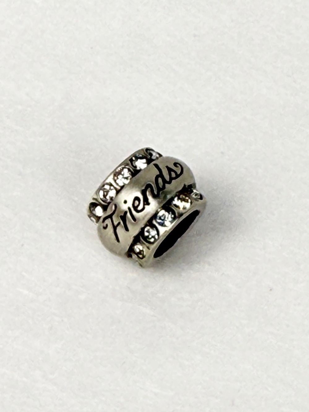 Brighton Friends Bead Spacer Charm Silver Finish Crystals